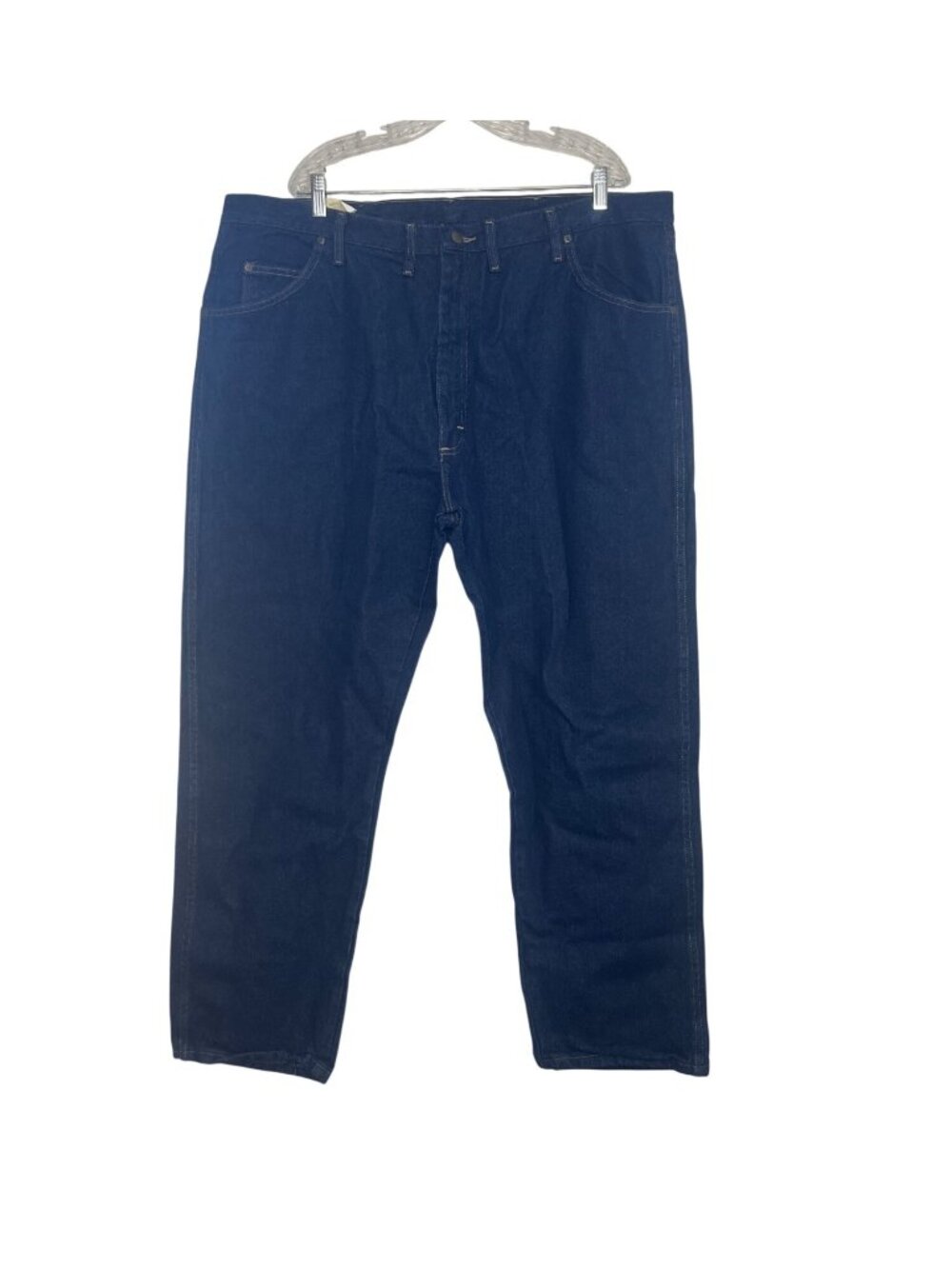 Wrangler Rugged Wear Classic Fit Mens Jeans 44x30 Dark Blue New Cotton Durable D